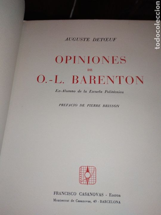 Libros de segunda mano: OPINIONES DE O. L. BARENTON 1961 - Foto 2