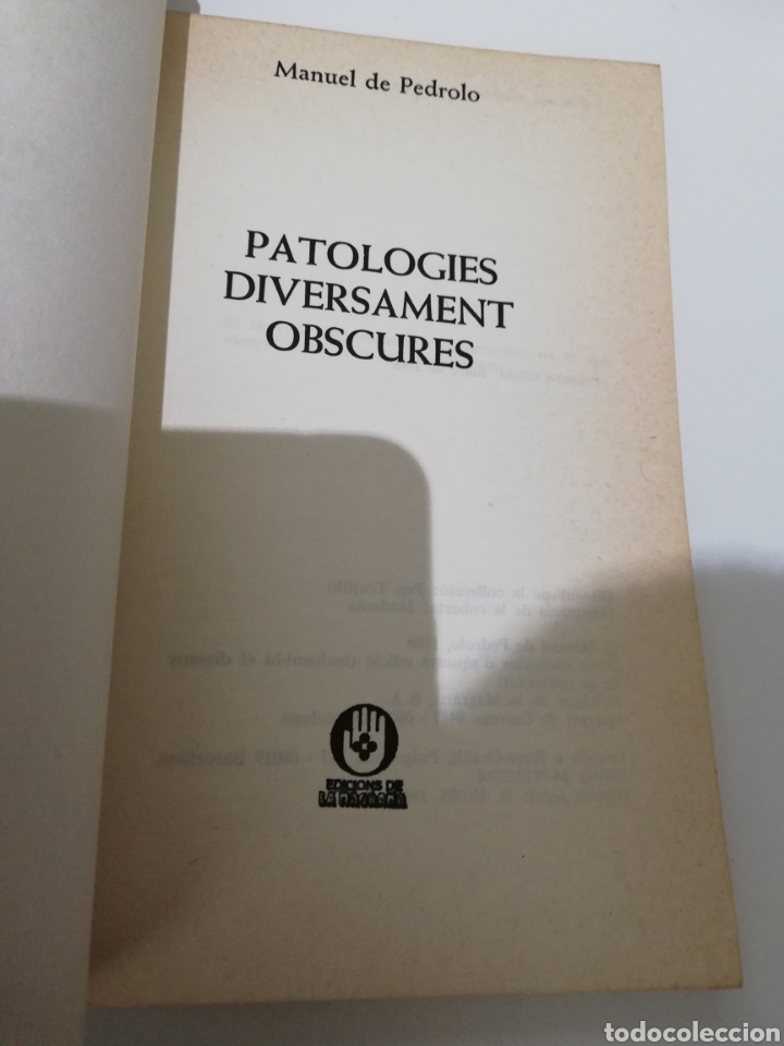 Libros de segunda mano: PATOLOGIES DIVERSAMENT OBSCURES (MANUEL DE PEDROLO) - Foto 2