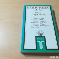 Libri di seconda mano: EL GRUPO POETICO DE 1927 / ANTOLOGIA POR ANGEL GONZALEZ / TAURUS / AM76. Lote 300272838