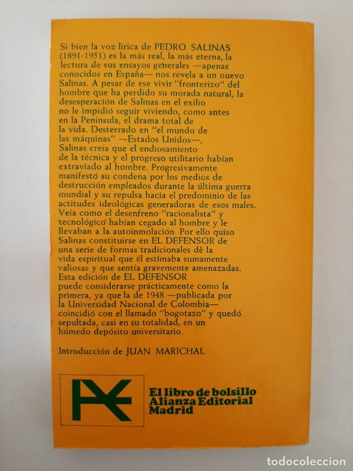 Libros de segunda mano: PEDRO SALINAS. EL DEFENSOR. ALIANZA EDITORIAL.1967 - Foto 2