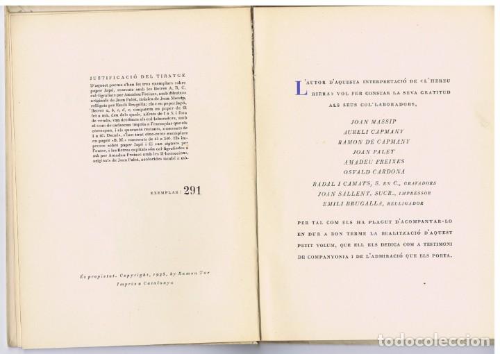 Libros de segunda mano: LHEREU RIERA. RAMON TOR. 1938. - Foto 2