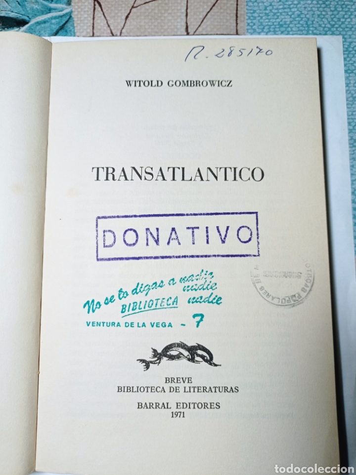 Libros de segunda mano: Transatl&aacute;ntico - Foto 6