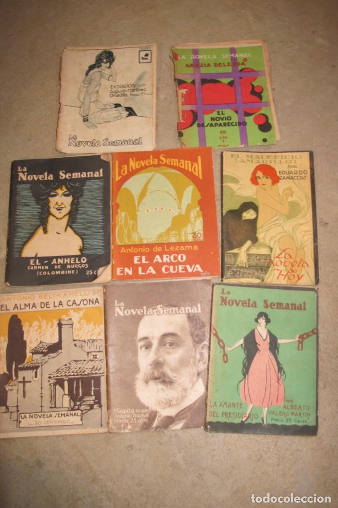 Libros de segunda mano: LA NOVELA SEMANAL LOTE DE 8 ( 6 BIEN DOS ABIERTOS PER ENTEROS)
