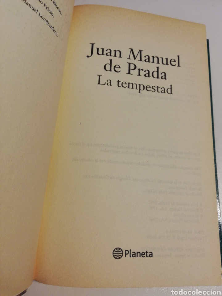 Libros de segunda mano: LA TEMPESTAD (JUAN MANUEL DE PRADA) - Foto 2