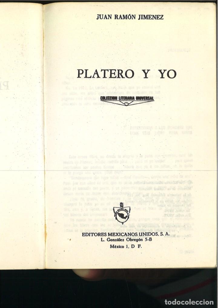 Libros de segunda mano: PLATERO Y YO. Juan Ram&oacute;n Jim&eacute;nez - Foto 2