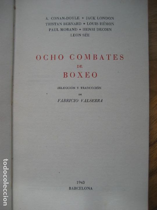 Libros de segunda mano: A. Conan Doyle, Jack London Y Otros / Ocho combates de boxeo