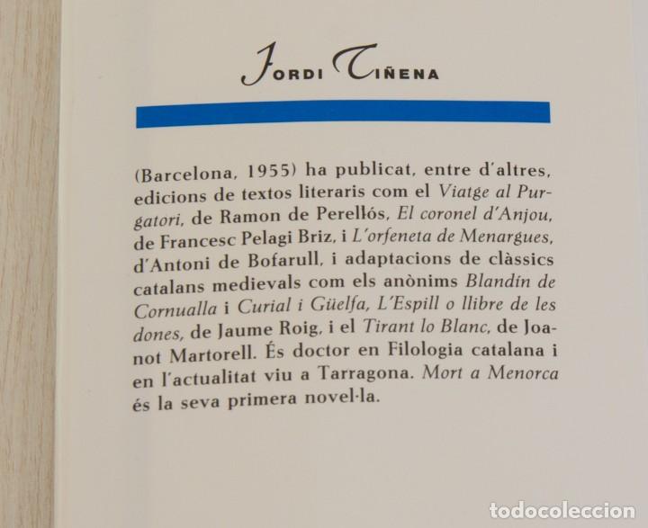 Libros de segunda mano: Mort a Menorca. Jordi Ti&ntilde;ena - Foto 3