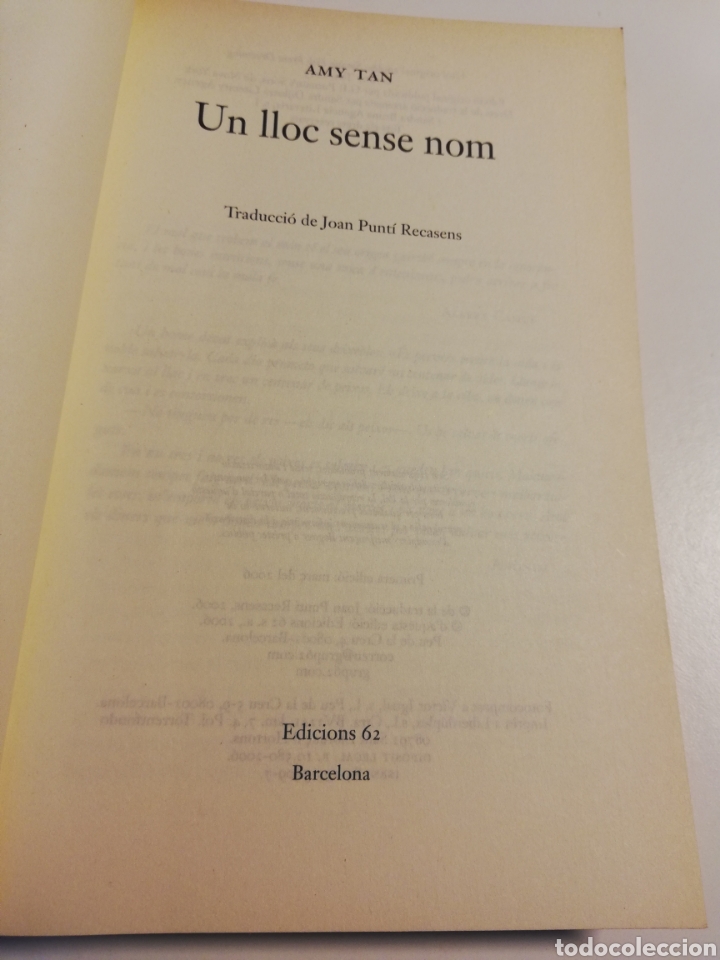 Libros de segunda mano: UN LLOC SENSE NOM (AMY TAN) - Foto 2