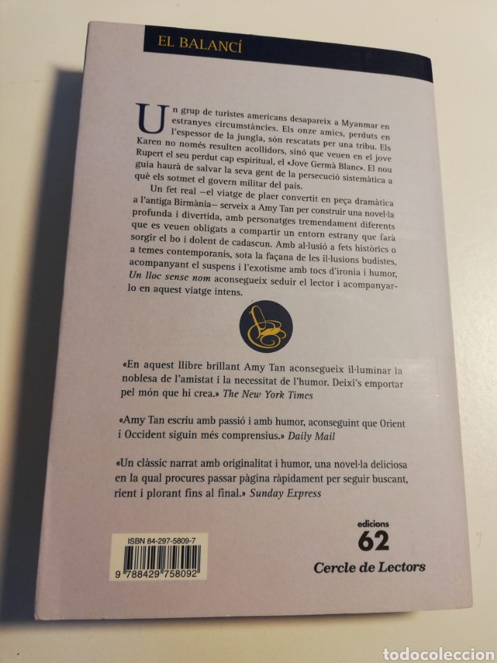 Libros de segunda mano: UN LLOC SENSE NOM (AMY TAN) - Foto 3