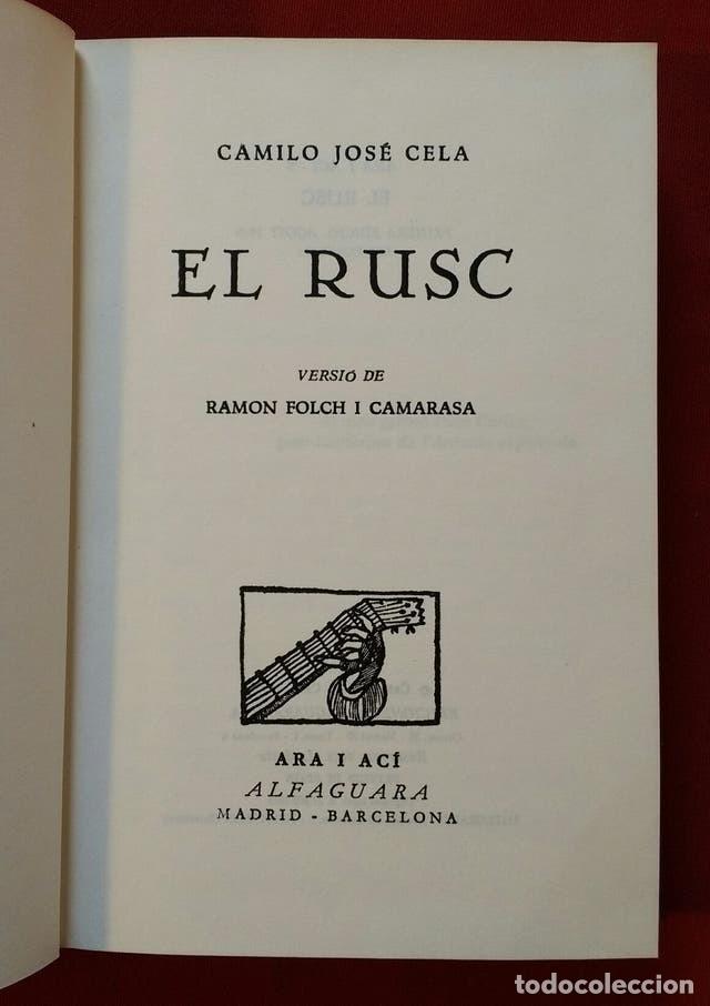 Libros de segunda mano: EL RUSC (LA COLMENA) CAMILO JOSE CELA - Foto 1