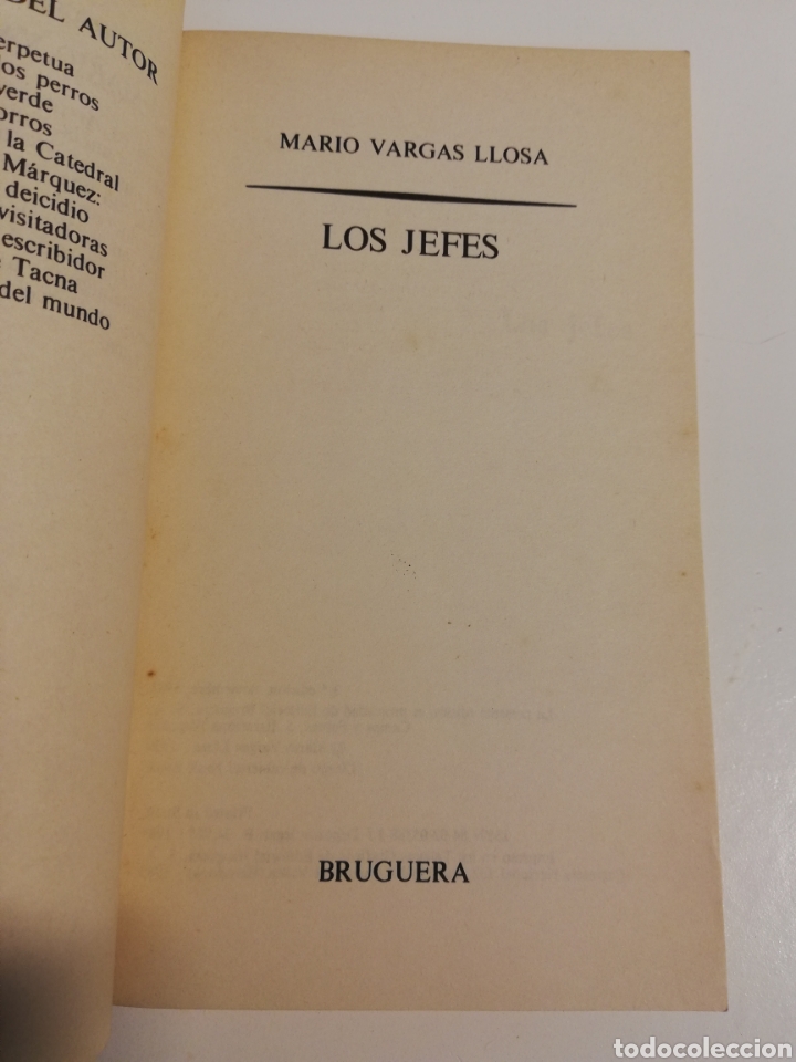 Libros de segunda mano: LOS JEFES (MARIO VARGAS LLOSA) - Foto 2