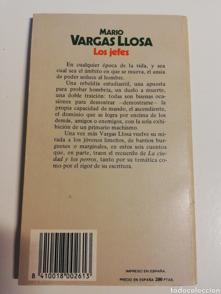 Libros de segunda mano: LOS JEFES (MARIO VARGAS LLOSA) - Foto 4