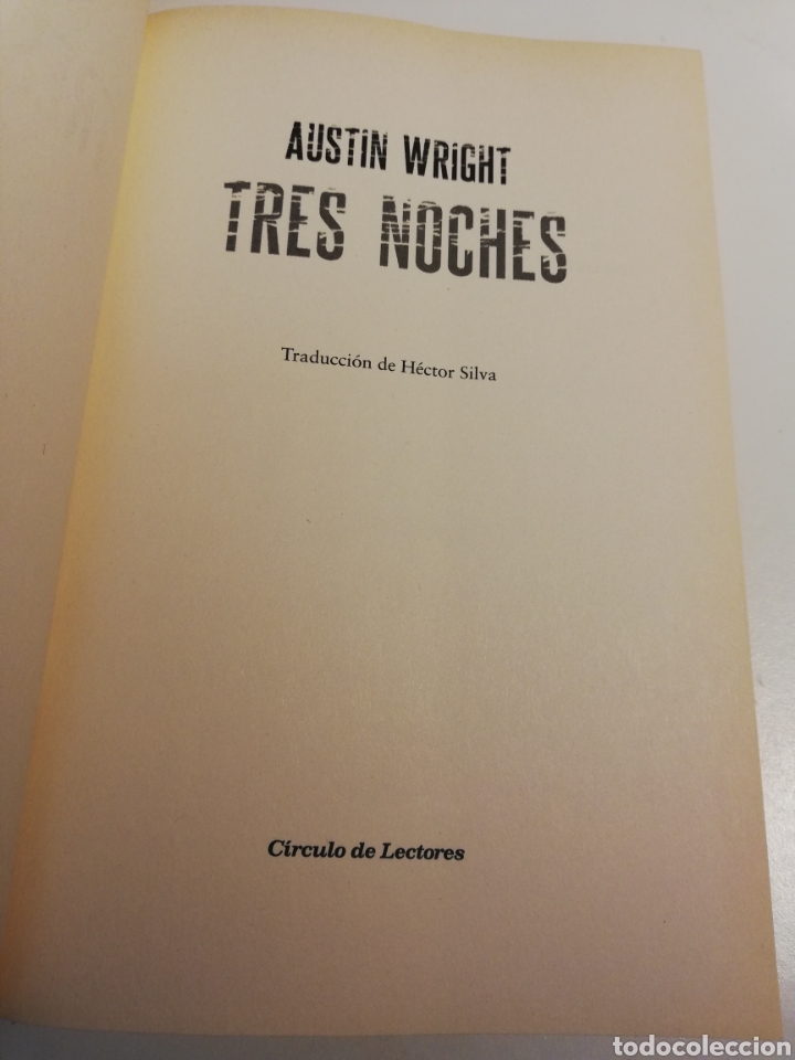 Libros de segunda mano: TRES NOCHES (AUSTIN WRIGHT) - Foto 2