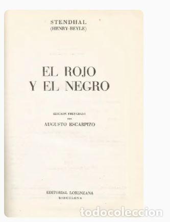 Libros de segunda mano: EL ROJO Y EL NEGRO - STENDHAL (HENRY-BEYLE) - Foto 2
