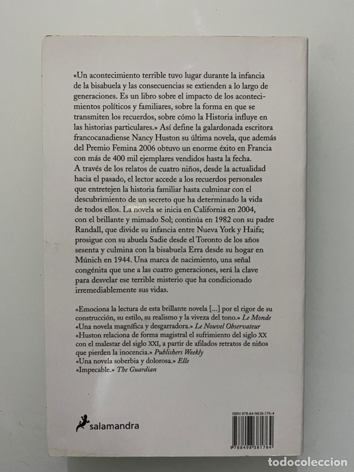 Libros de segunda mano: Marcas de nacimiento - HUSTON, Nancy - Foto 2
