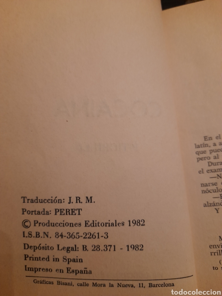 Libros de segunda mano: Cocaina, libro editado en 1982 - Foto 4