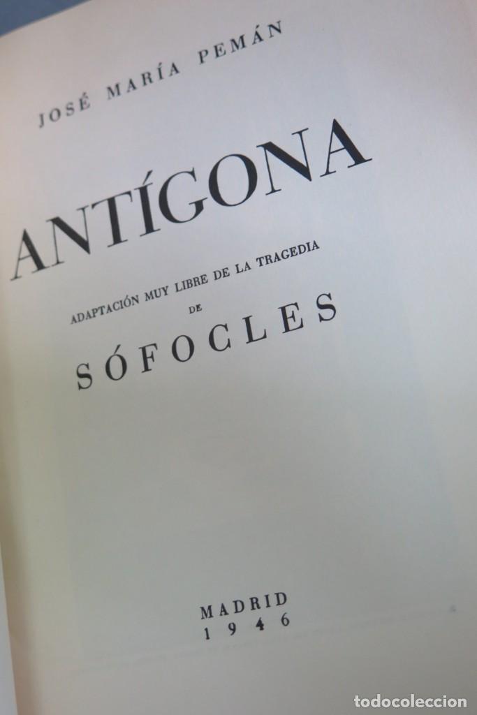 Libros de segunda mano: 1946.- ANT&Iacute;GONA. PEMAN - Foto 2