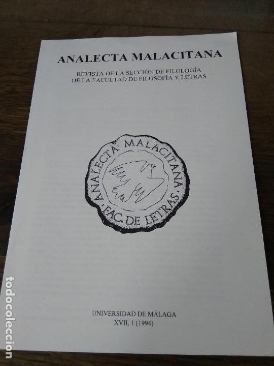 Libri di seconda mano: Analecta malacitana XVII-1. 1994. L.28843