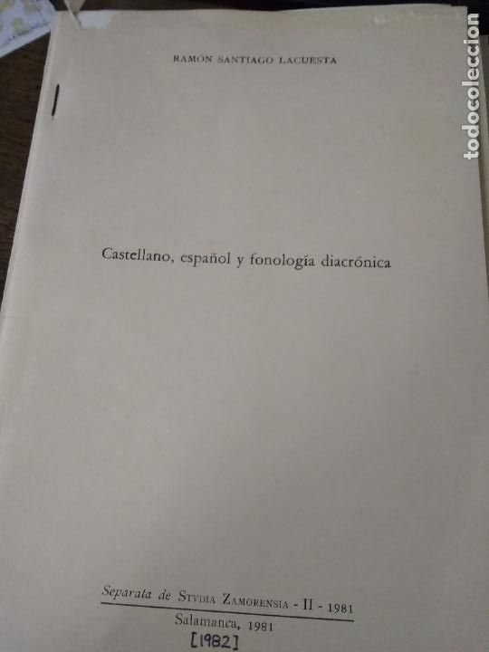 Libros de segunda mano: Castellano, espa&ntilde;ol y fonolog&iacute;a diacr&oacute;nica, Ram&oacute;n Santiago Lacuesta. L.28969