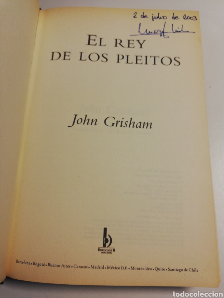 Libros de segunda mano: EL REY DE LOS PLEITOS (JOHN GRISHAM) - Foto 2