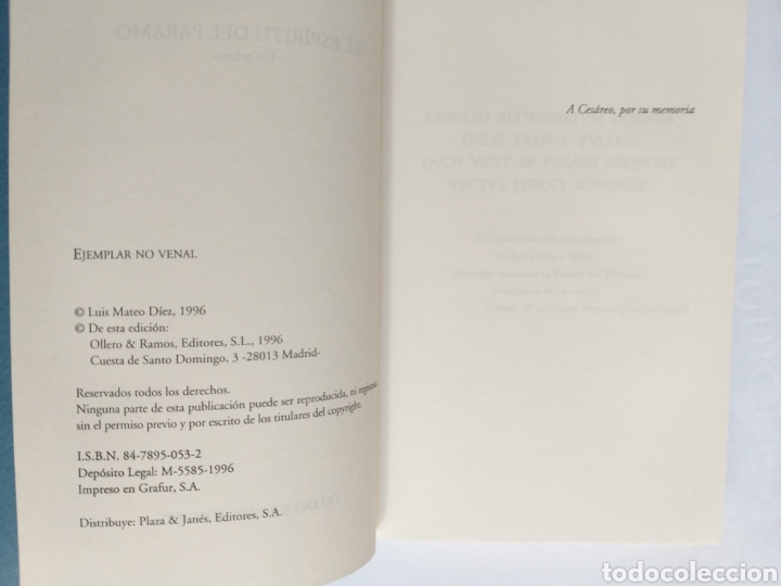 Libros de segunda mano: El esp&iacute;ritu del p&aacute;ramo Luis Mateo diez - Foto 8