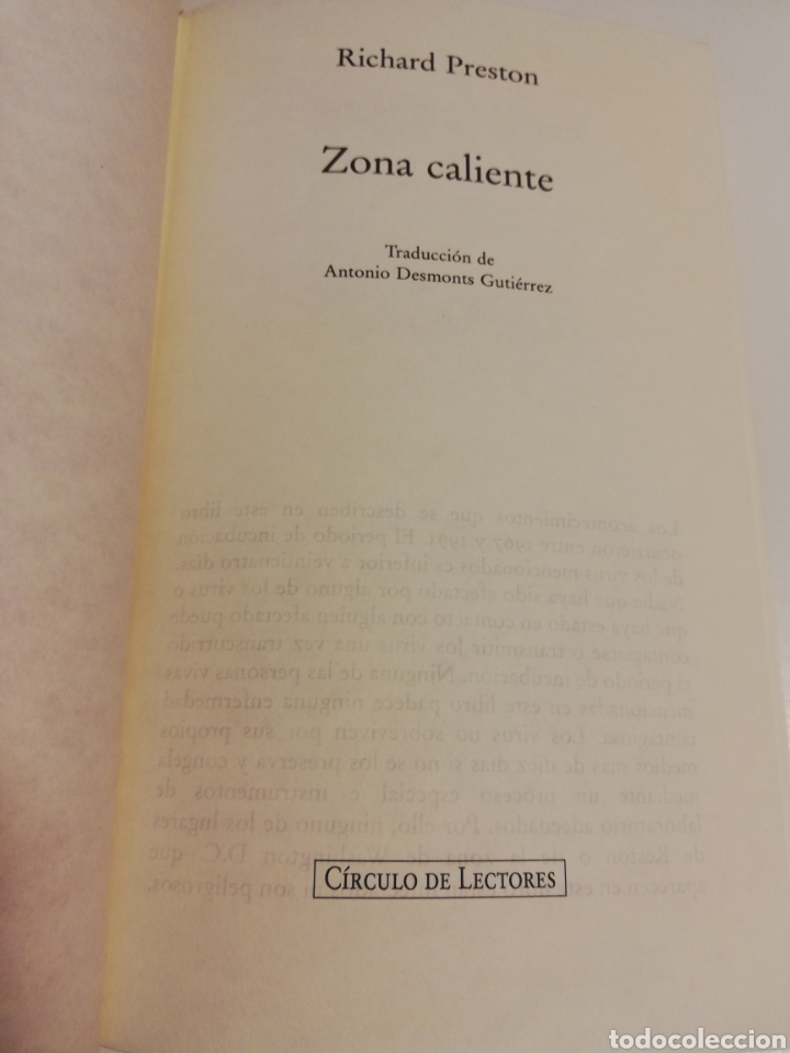 Libros de segunda mano: ZONA CALIENTE (RICHARD PRESTON) - Foto 2