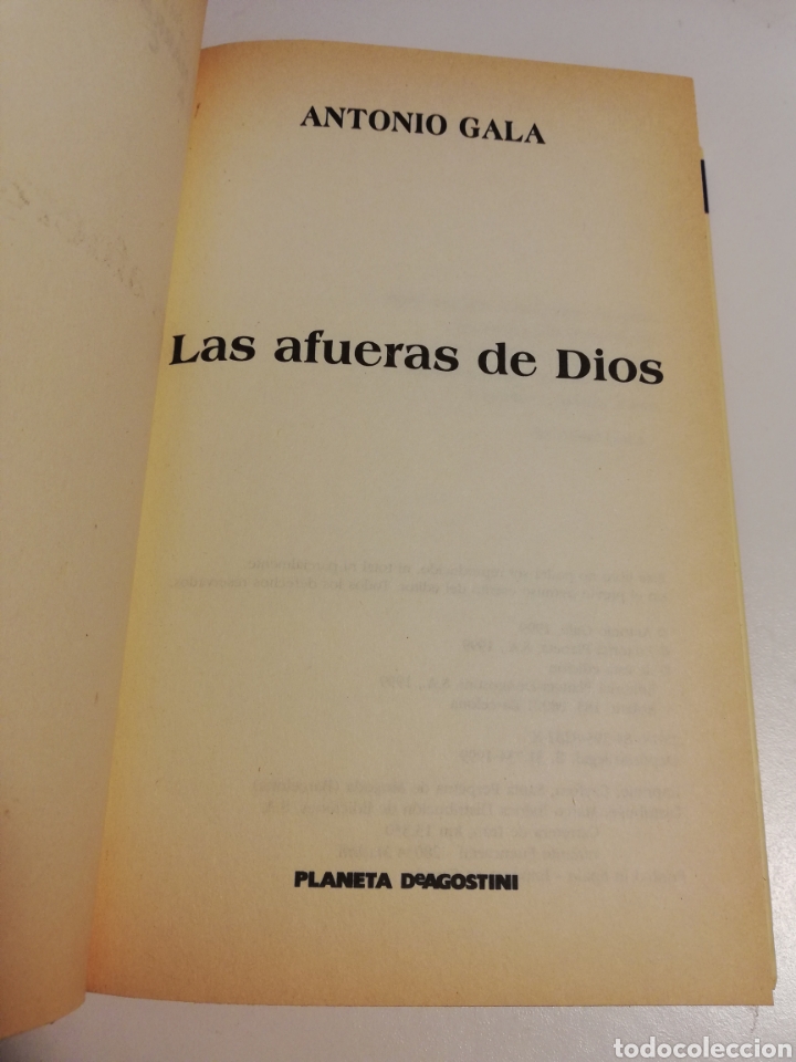 Libros de segunda mano: LAS AFUERAS DE DIOS (ANTONIO GALA) - Foto 2
