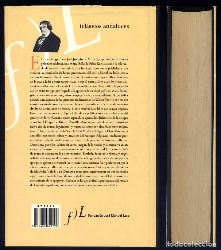 Libros de segunda mano: MORA, Jos&eacute; Joaqu&iacute;n de. Leyendas espa&ntilde;olas. 2011. - Foto 2