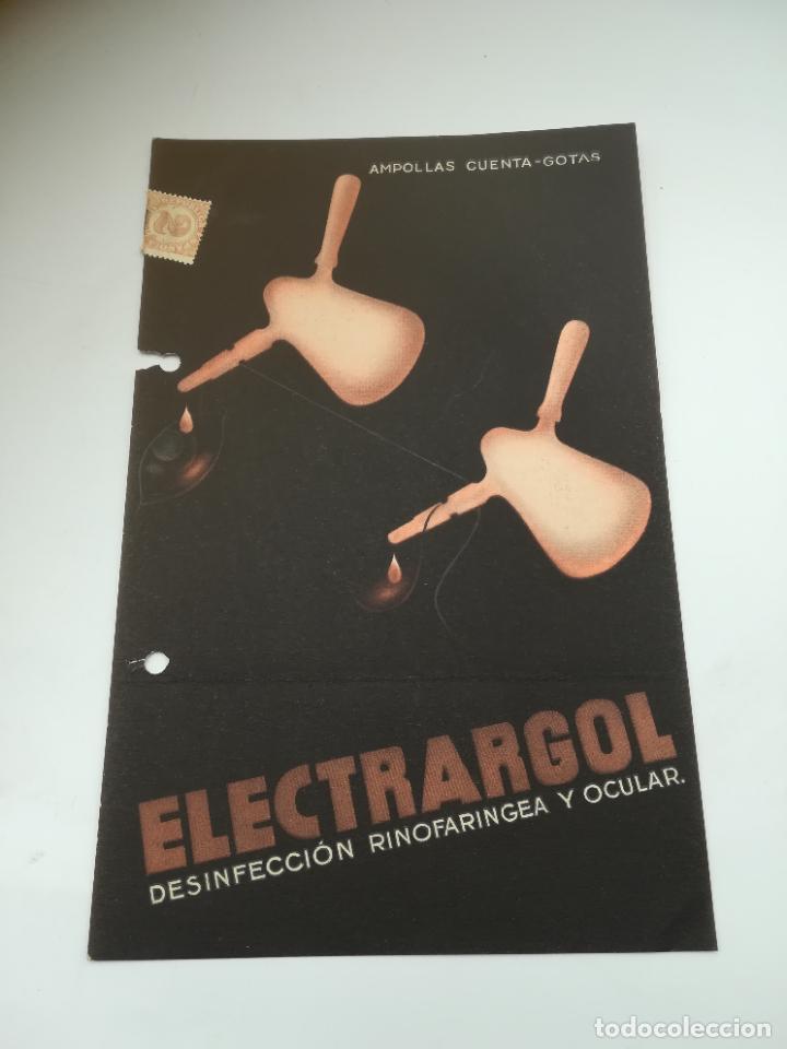 Second hand books: PUBLICIDAD DE FARMACIA. ELECTRARGOL. DESINFECCION RINOFARINGEA Y OCULAR. PYOVARGOL. VER