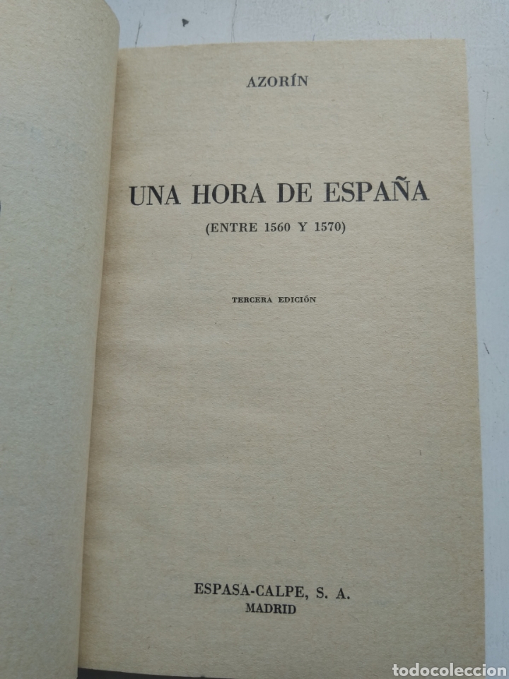 Libros de segunda mano: UN HORA DE ESPA&Ntilde;A/AZORIN - Foto 2