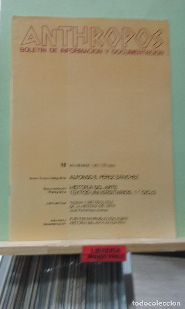 Libros de segunda mano: Anthropos, n&ordm; 19. Alfonso E. P&eacute;rez S&aacute;nchez - Foto 1