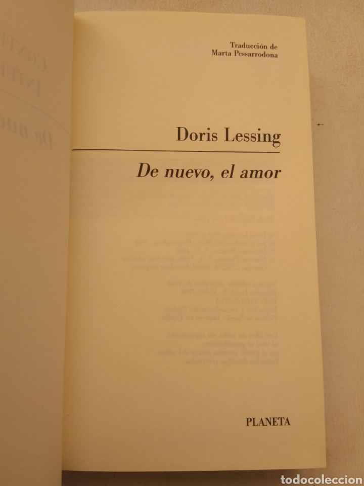 Libros de segunda mano: DE NUEVO, EL AMOR/DORIS LESSING - Foto 2