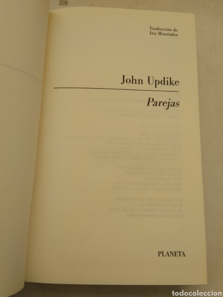 Libros de segunda mano: PAREJAS/JOHN UPDIKE - Foto 2