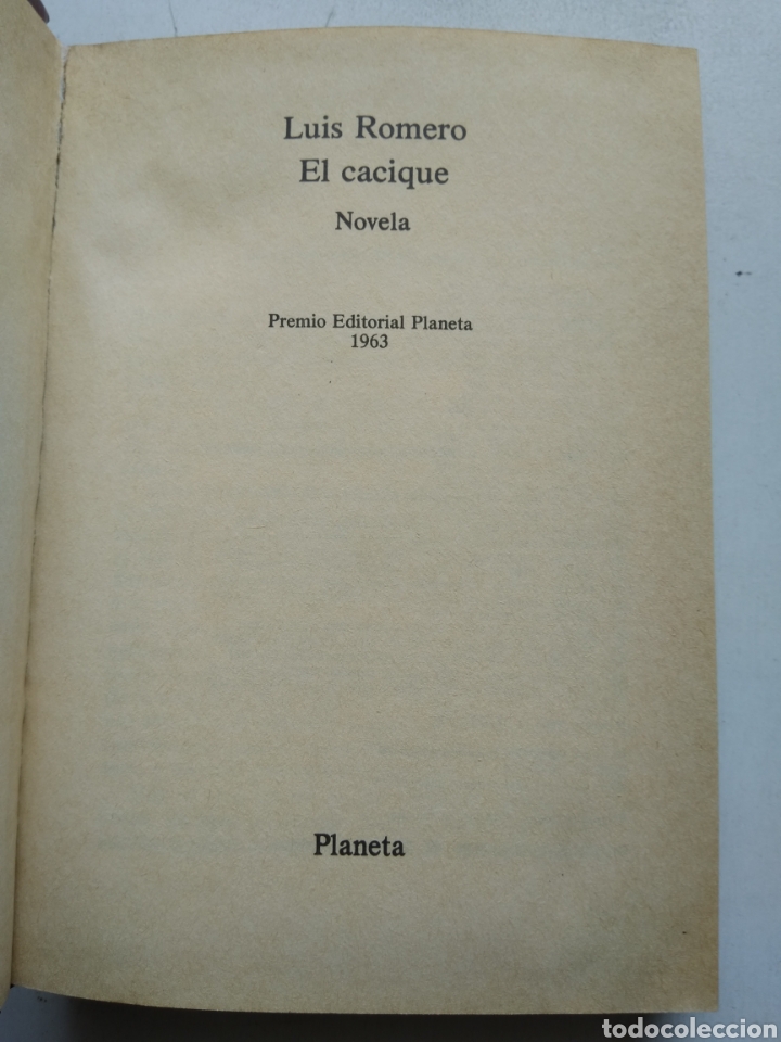 Libros de segunda mano: EL CACIQUE/LUIS ROMERO - Foto 2