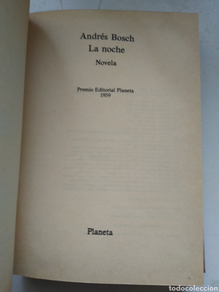 Libros de segunda mano: LA NOCHE/ANDR&Eacute; BOSCH - Foto 2