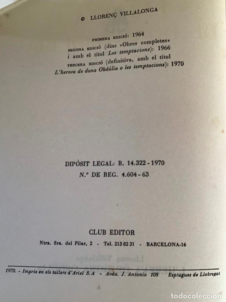 Libros de segunda mano: L&rsquo;EREVA DE DONYA OBDULIA, LLOREN&Ccedil; VILLALONGA - Foto 2