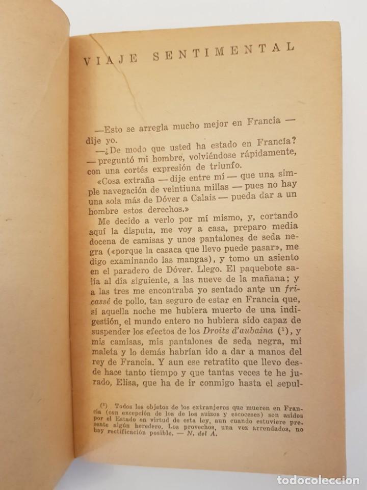 Libros de segunda mano: Viaje sentimental. Laurence Sterne. - Foto 6