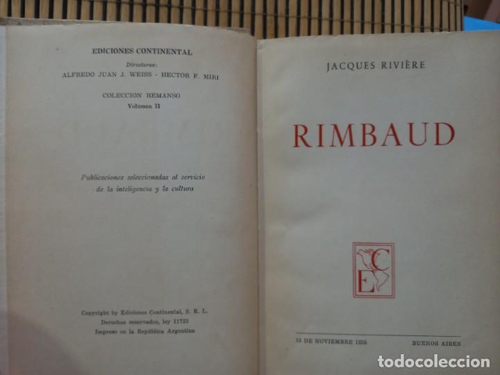 Libros de segunda mano: Jacques Riviere - RIMBAUD - Ediciones Continental 1944 - Foto 3