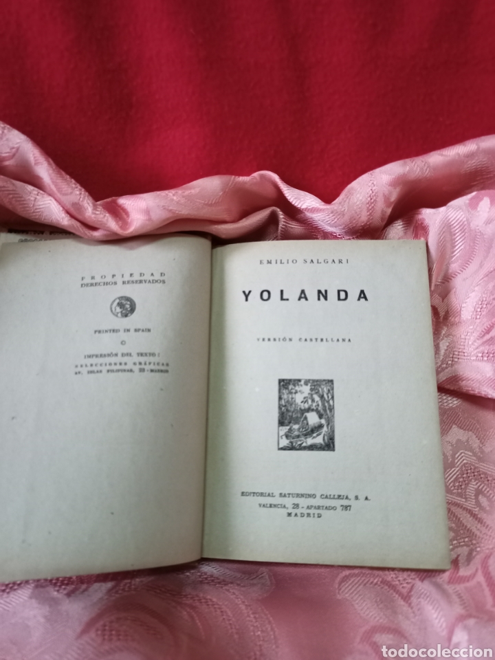 Libros de segunda mano: Novela.Yolanda.Emilio Salgari. - Foto 2