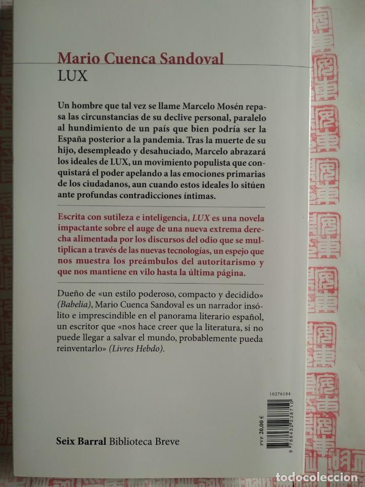 Libros de segunda mano: LUX. Mario Cuenca Sandoval - Foto 2