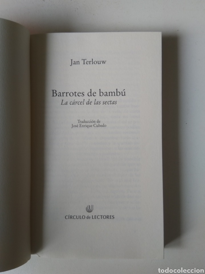 Libros de segunda mano: BARROTES DE BAMB&Uacute;/JAN TERLOUW - Foto 2