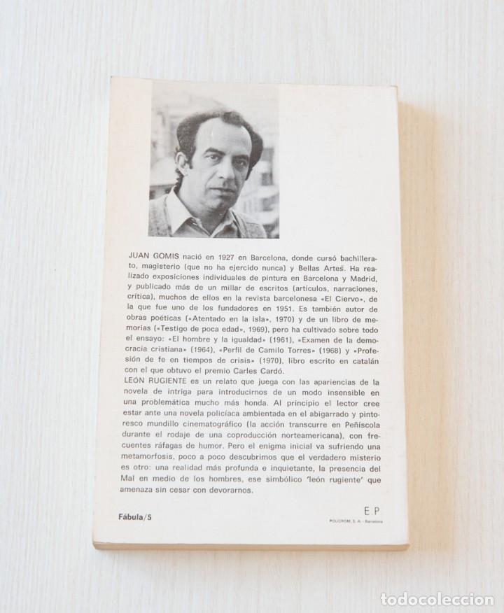 Libros de segunda mano: Le&oacute;n rugiente. Juan Gomis - Foto 3