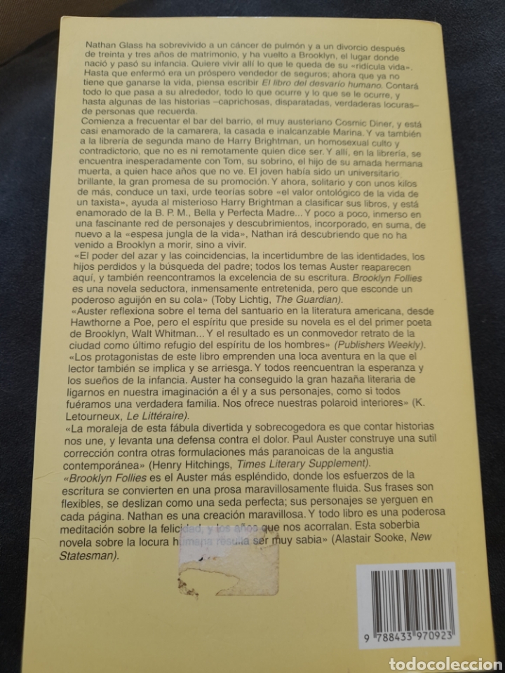 Libros de segunda mano: Brooklyn follies. Paul Auster - Foto 2