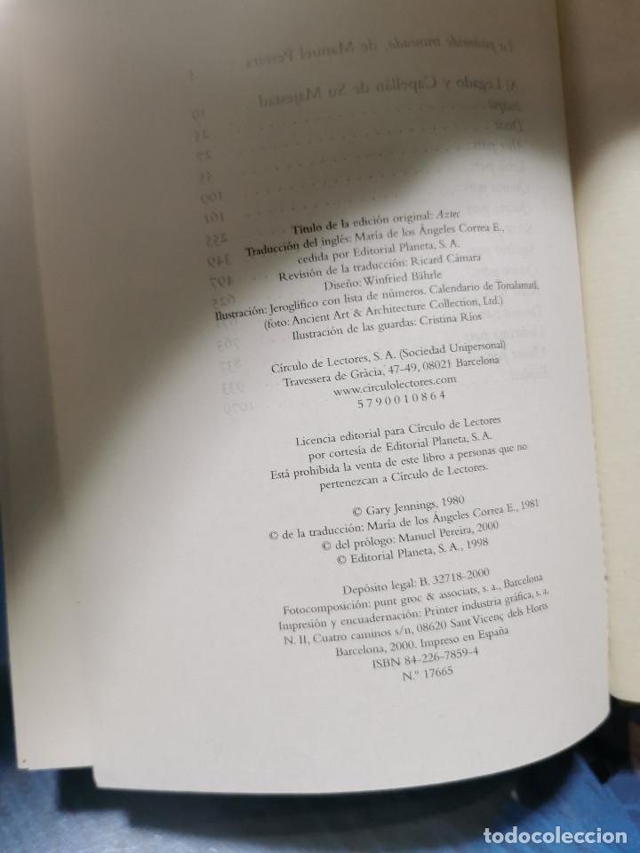 Libros de segunda mano: Libro- AZTECA / GARY JENNINGS -buen estado - Foto 4