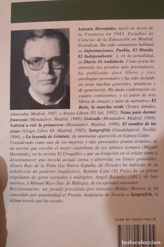 Libros de segunda mano: sangrefria. Antonio hernandez - Foto 2