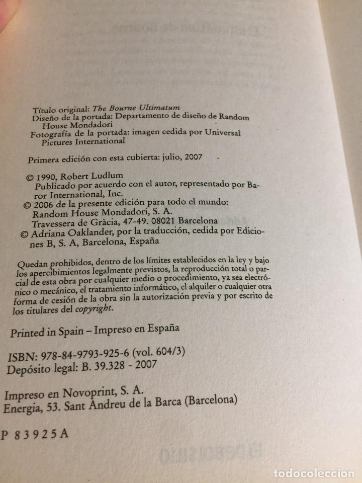 Libros de segunda mano: El ultim&aacute;tum de bourne - Robert Ludlum - Foto 5