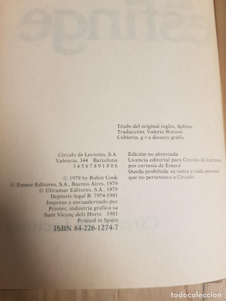Libros de segunda mano: La esfinge - Robin Cook - Foto 2