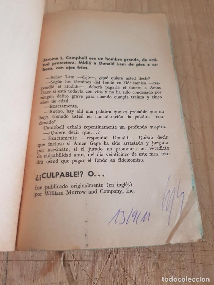 Libros de segunda mano: &iquest;&iexcl;Culpable!? O� - Erle Stanley Gardner - Foto 3