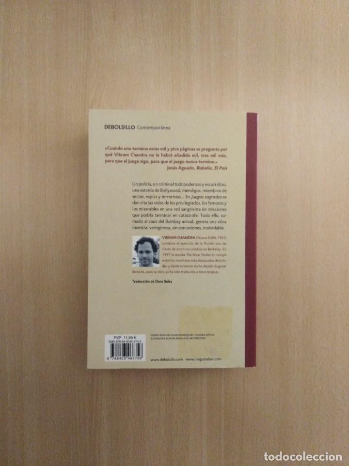 Libros de segunda mano: JUEGOS SAGRADOS. Vikram Chandra - Foto 2