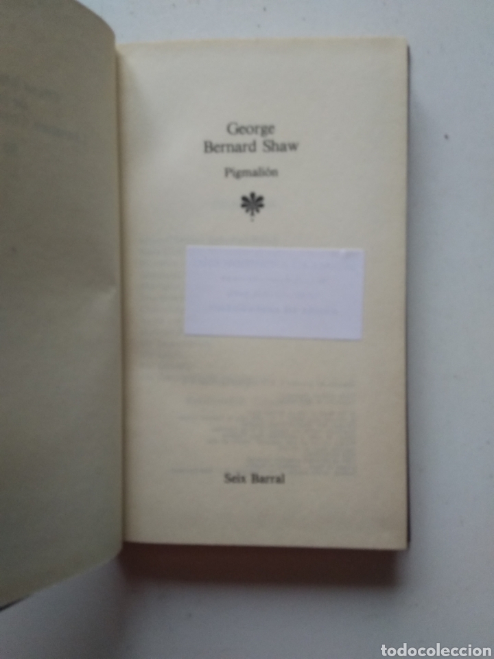 Libros de segunda mano: PIGMALION/BERNARD SHAW - Foto 2